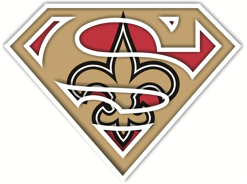 New Orleans Saints superman logos iron on heat transfer